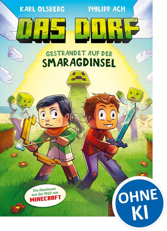 Das Dorf (Band 1) - Gestrandet auf der Smaragdinsel: Tauche ab ins Minecraft-Universum - Gaming-Abenteuer für Kinder ab 8 Jahren - ausgezeichnet mit dem Lesekompass 2022