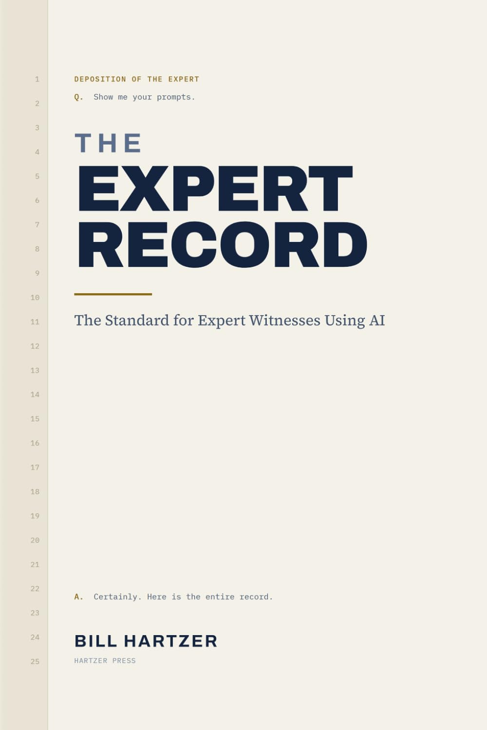 The Expert Record: The Standard for Expert Witnesses Using AI