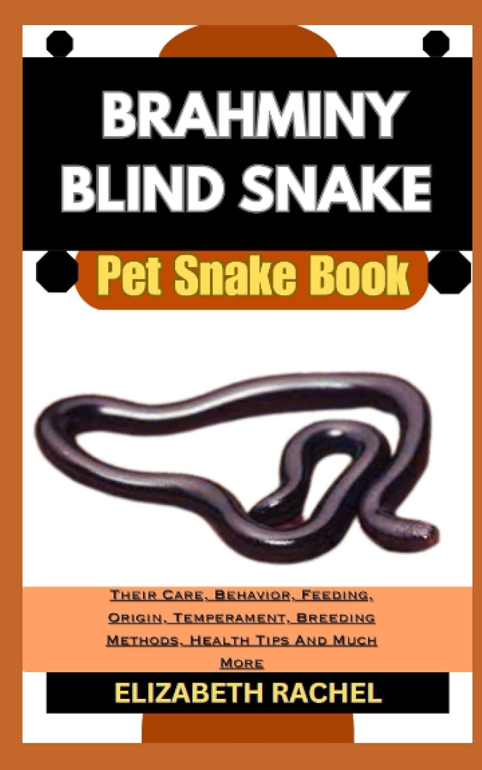 BRAHMINY BLIND SNAKE Pet Snake Book: Their Care, Behavior, Feeding, Origin, Temperament, Breeding Methods, Health Tips And Much More (SNAKE MASTERY: ... the Secrets to Successful Pet Snake Care)
