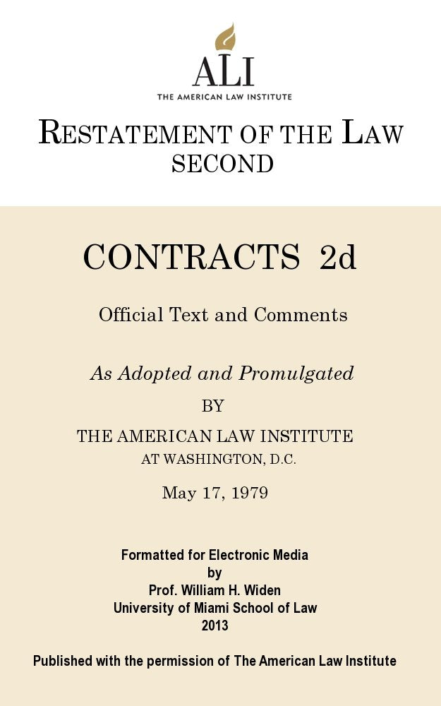 Restatement (Second) of Contracts