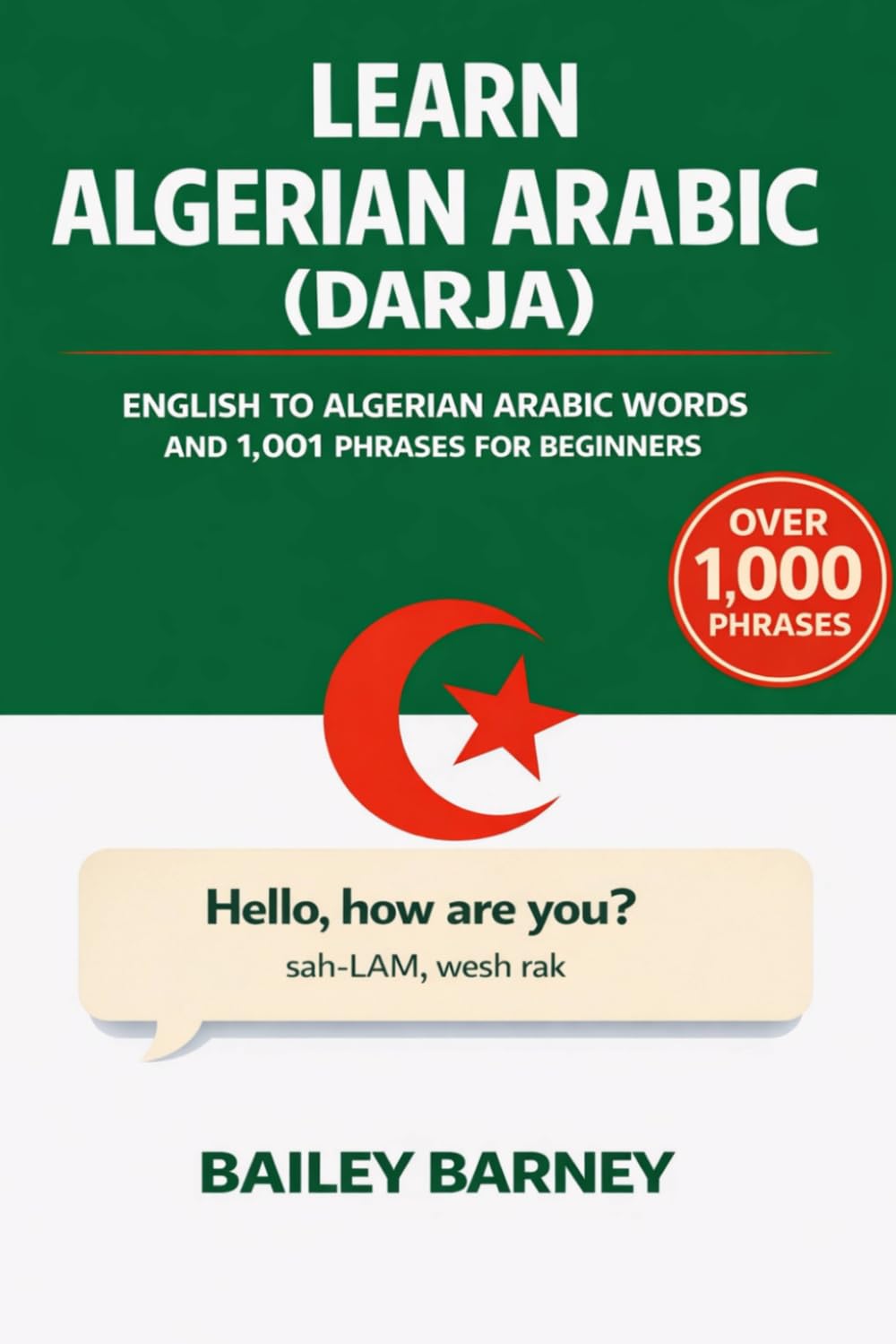 Learn Darja Algerian Arabic: English to Algerian Arabic Words and 1,001 Phrases for Beginners