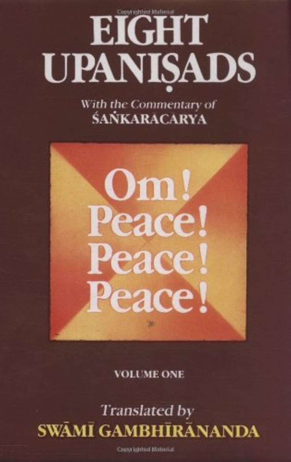 Eight Upanishads, with the Commentary of Sankaracarya, Vol. I