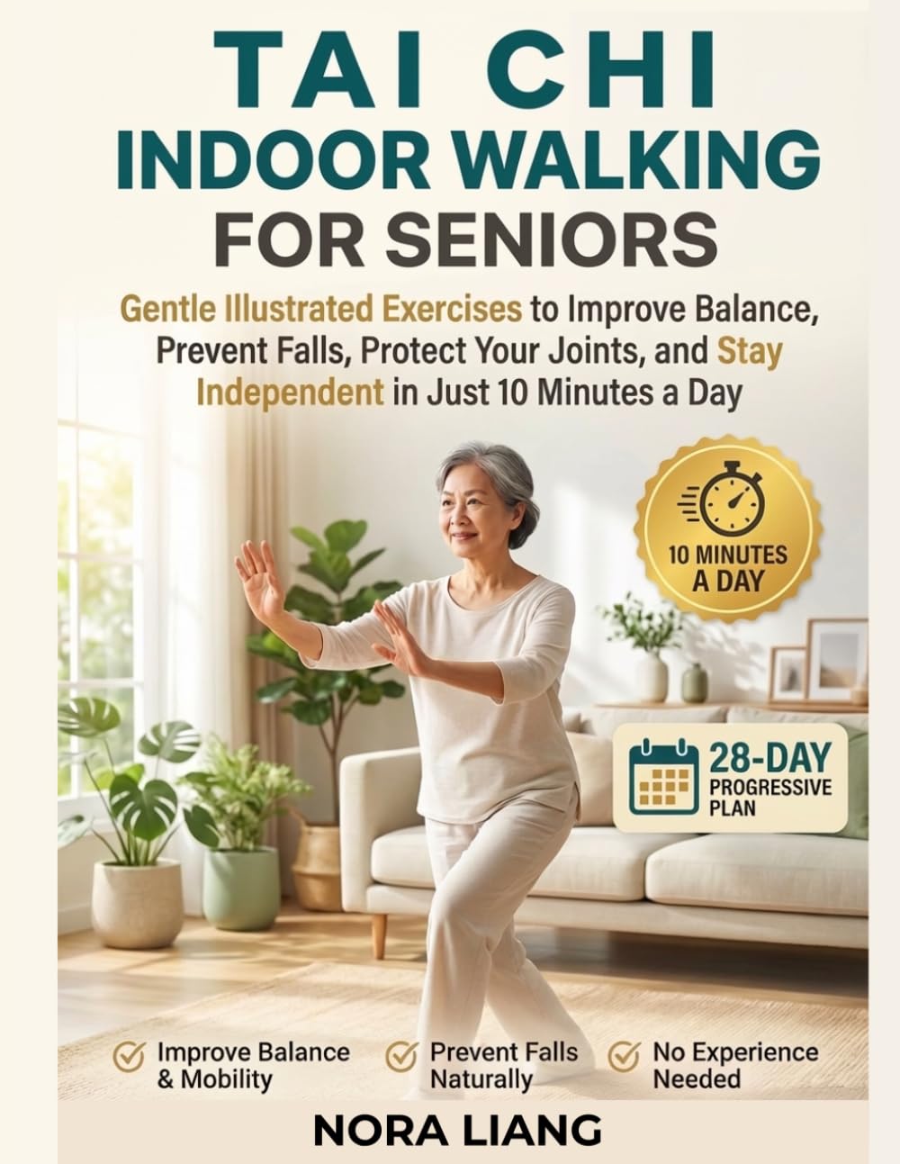 Tai Chi Indoor Walking for Seniors: Gentle Illustrated Exercises to Improve Balance, Prevent Falls, Protect Your Joints, and Stay Independent in Just 10 Minutes a Day