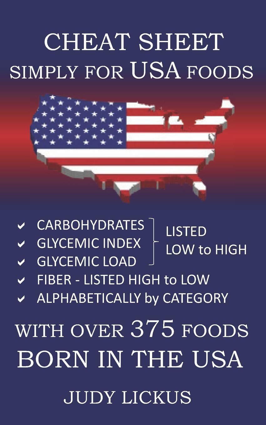 Cheat Sheet Simply for USA Foods: CARBOHYDRATE, GLYCEMIC INDEX, GLYCEMIC LOAD FOODS Listed from LOW to HIGH + High FIBER FOODS Listed from HIGH TO LOW ... CATEGORY with OVER 375 foods BORN IN THE USA