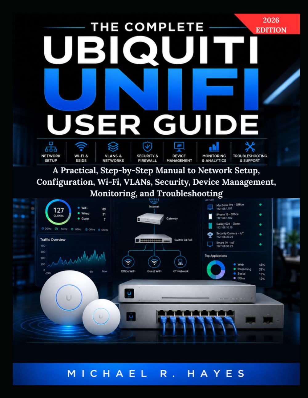 THE COMPLETE UBIQUITI UNIFI USER GUIDE: A Practical, Step-by-Step Manual to Network Setup, Configuration, Wi-Fi, VLANs, Security, Device Management, Monitoring, and Troubleshooting