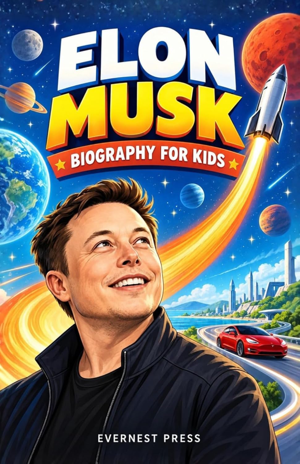 Elon Musk Biography for Kids: The Inspiring Story of Curiosity, Courage, and Creativity that Reached the Stars (The Changemakers Biography Series)