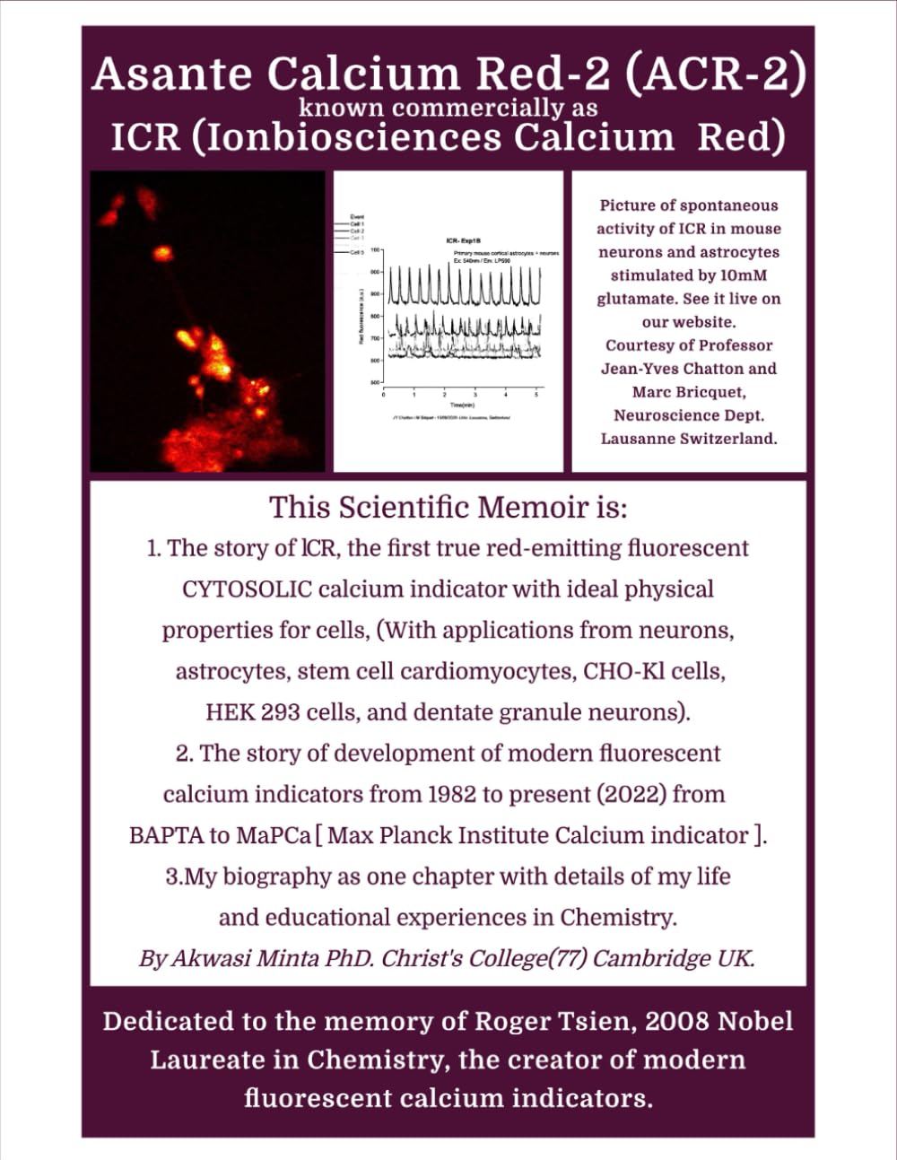 Asante Calcium Red-2 (ACR-2) known commercially as ICR (Ionbiosciences Calcium Red)