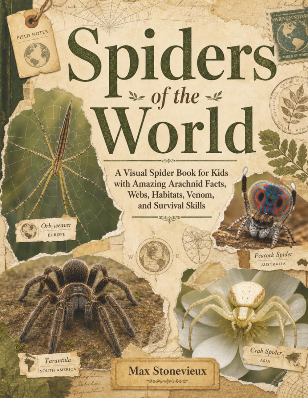 Spiders of the World for Kids: A Visual Spider Book for Ages 8-12 with Amazing Arachnid Facts, Webs, Habitats, Venom, and Survival Skills