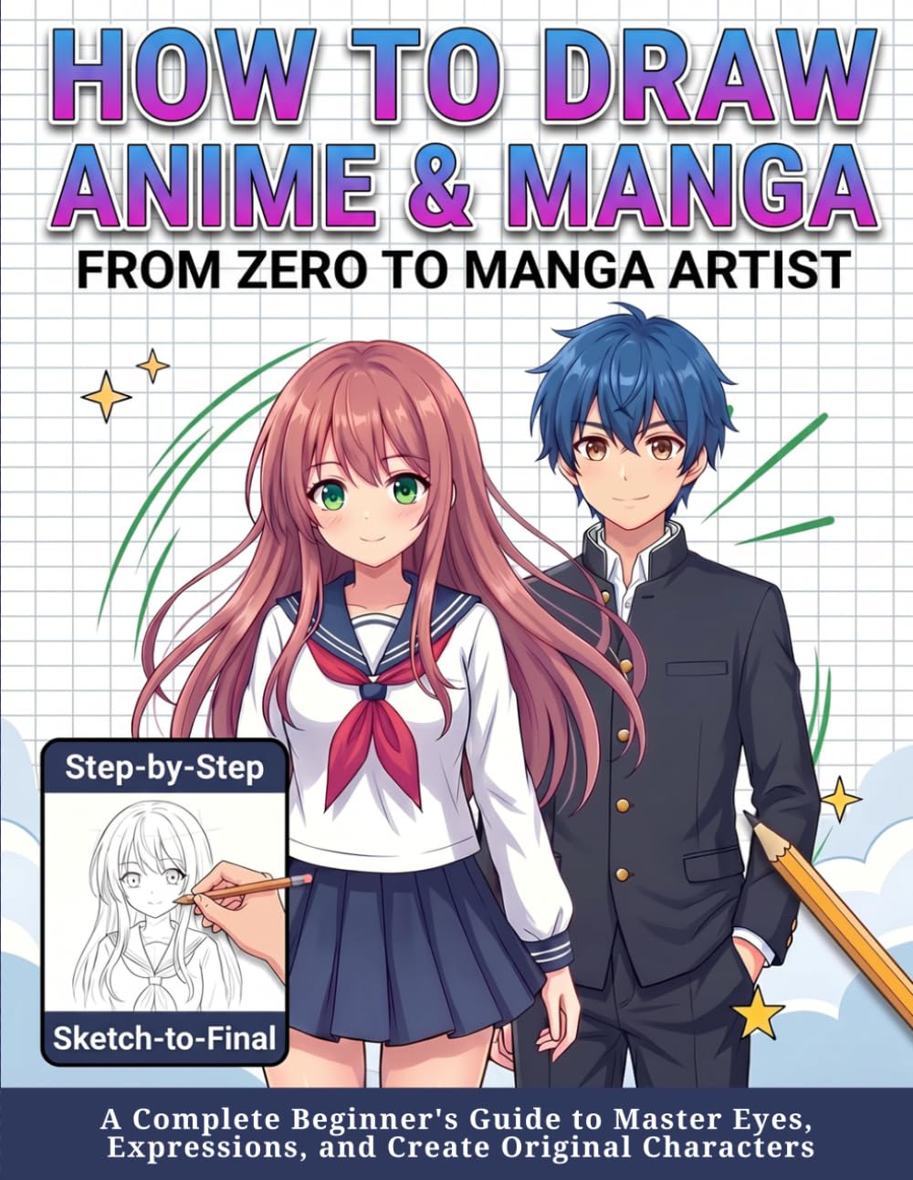 How to Draw Anime & Manga: From Zero to Manga Artist: A Complete Beginner's Guide to Master Eyes, Expressions, and Create Original Characters