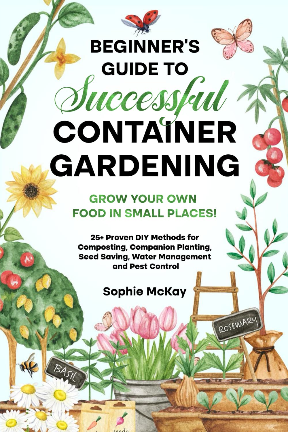 Beginner's Guide to Successful Container Gardening: Grow Your Own Food in Small Places! 25+ Proven DIY Methods for Composting, Companion Planting, ... McKay's Easy and Effective Gardening Series)