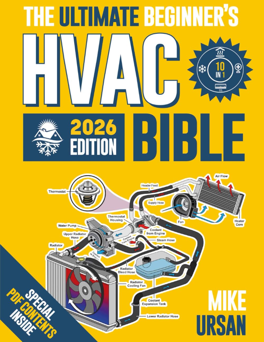 HVAC BIBLE [10 in 1] The Ultimate Beginner's Guide: Mastering Residential & Commercial Systems, Setup to Advanced Troubleshooting, Practical Maintenance, Energy Efficiency, and Career Insights