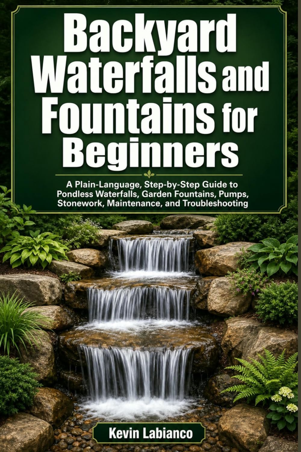 Backyard Waterfalls and Fountains for Beginners: A Plain-Language, Step-by-Step Guide to Pondless Waterfalls, Garden Fountains, Pumps, Stonework, ... and Troubleshooting (Backyard Water Gardens)
