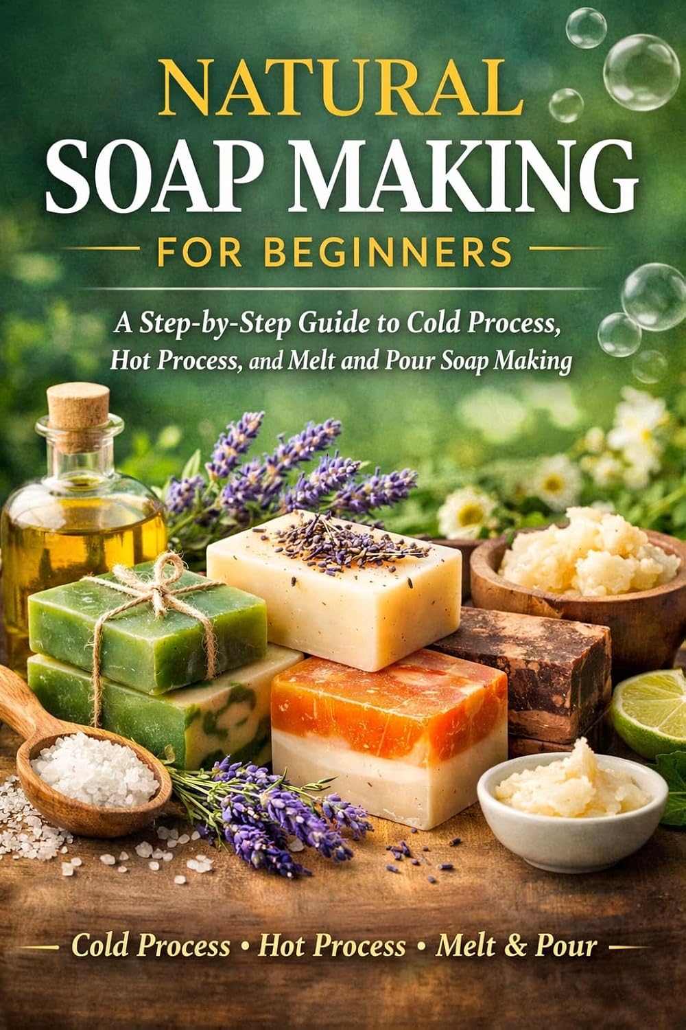 Natural Soap Making For Beginners: A Step-by-Step Guide to Cold Process, Hot Process, and Melt and Pour Soap Making (The Handmade Apothecary Series)