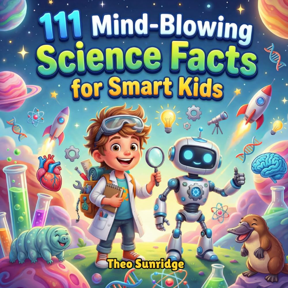 111 Mind-Blowing Science Facts for Smart Kids: The Big Full-Color Visual Encyclopedia: 240+ Pages of Amazing Space, Body, Nature and Technology with Real Photos, Fun Cartoons & STEM Challenges.