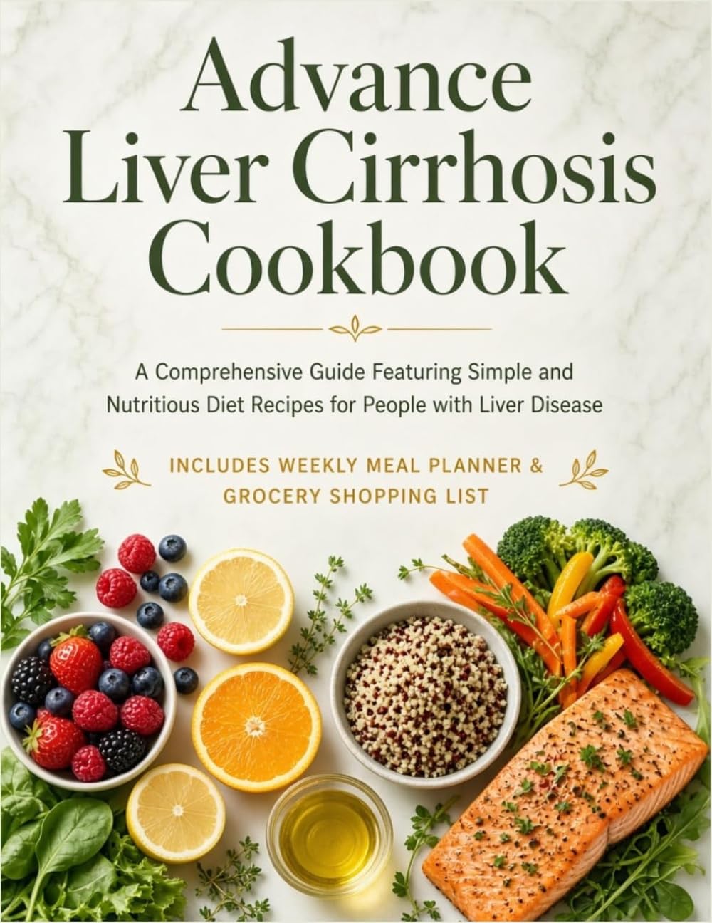 ADVANCE LIVER CIRRHOSIS COOKBOOK: A comprehensive guide featuring simple and nutritious diet recipes for people with liver disease