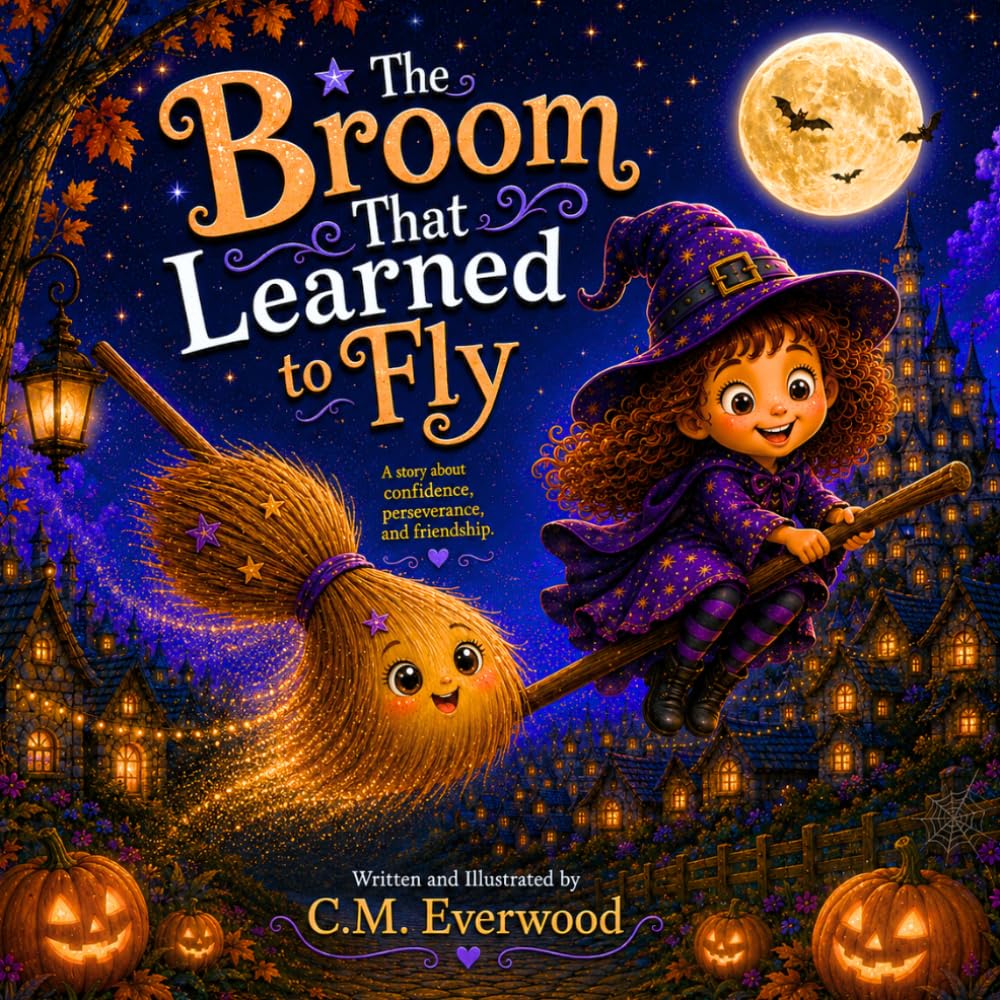 The Broom That Learned to Fly: A rhyming story about confidence, perseverance, and friendship. (Halloween Tales by C.M. Everwood)