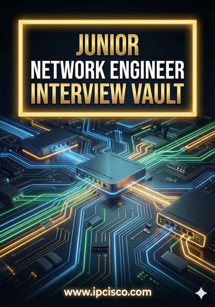 Junior Network Engineer Interview Vault: Real Technical Interview Questions & Answers for Entry-Level & CCNA Candidates (IPCisco Interview Vault Book 1)