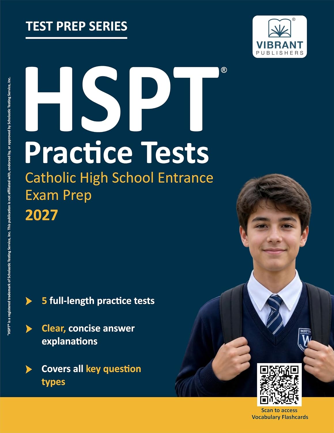 HSPT Practice Tests: 5 Full-Length HSPT Tests with 1,500+ Questions, Answer Explanations and Performance Tracking Sheets for Catholic High School Admission (Test Prep Series)