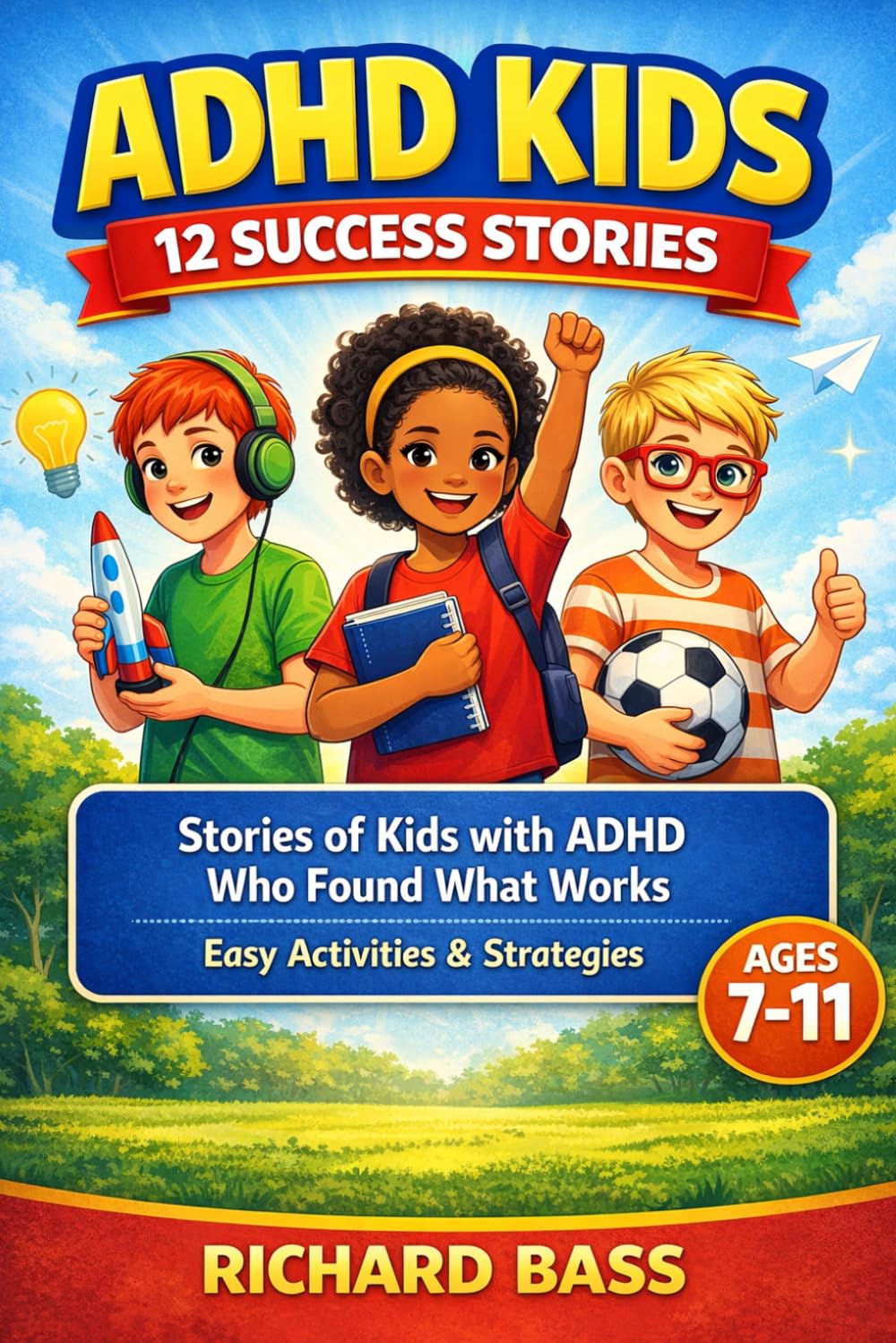 ADHD Kids 12 Success Stories: Stories of Kids with ADHD Who Found What Works, Including Easy Activities and Strategies for Ages 7–11 (Neurodivergent Success Stories Series)
