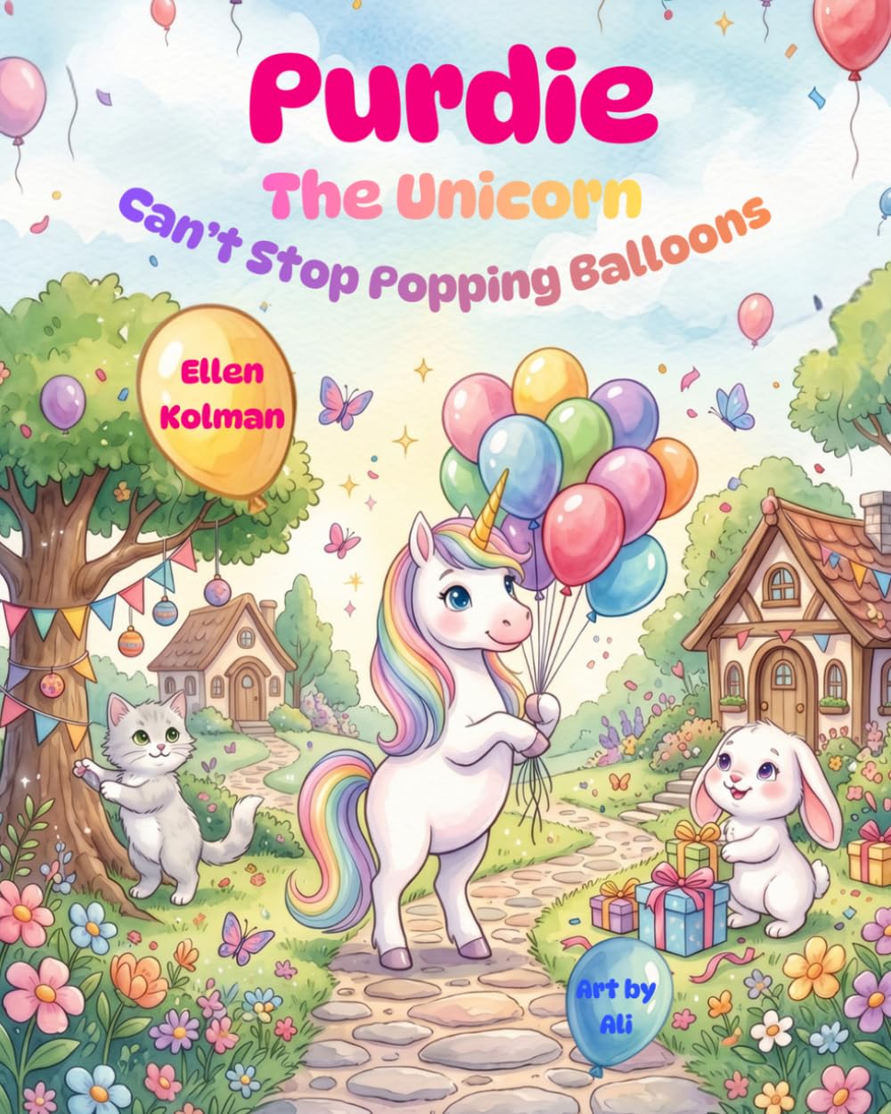 Purdie the Unicorn Can't Stop Popping Balloons