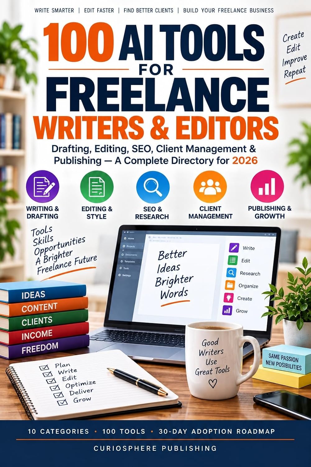 100 AI Tools for Freelance Writers & Editors: Drafting, Editing, SEO, Client Management & Publishing — A Complete Directory for 2026