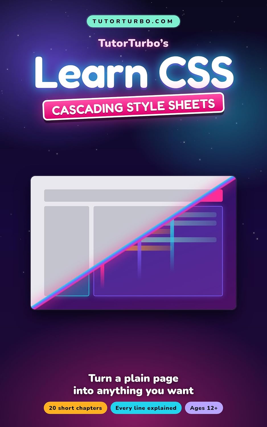 TutorTurbo's Learn CSS (Cascading Style Sheets): Style any web page, from your first colour to full animated layouts