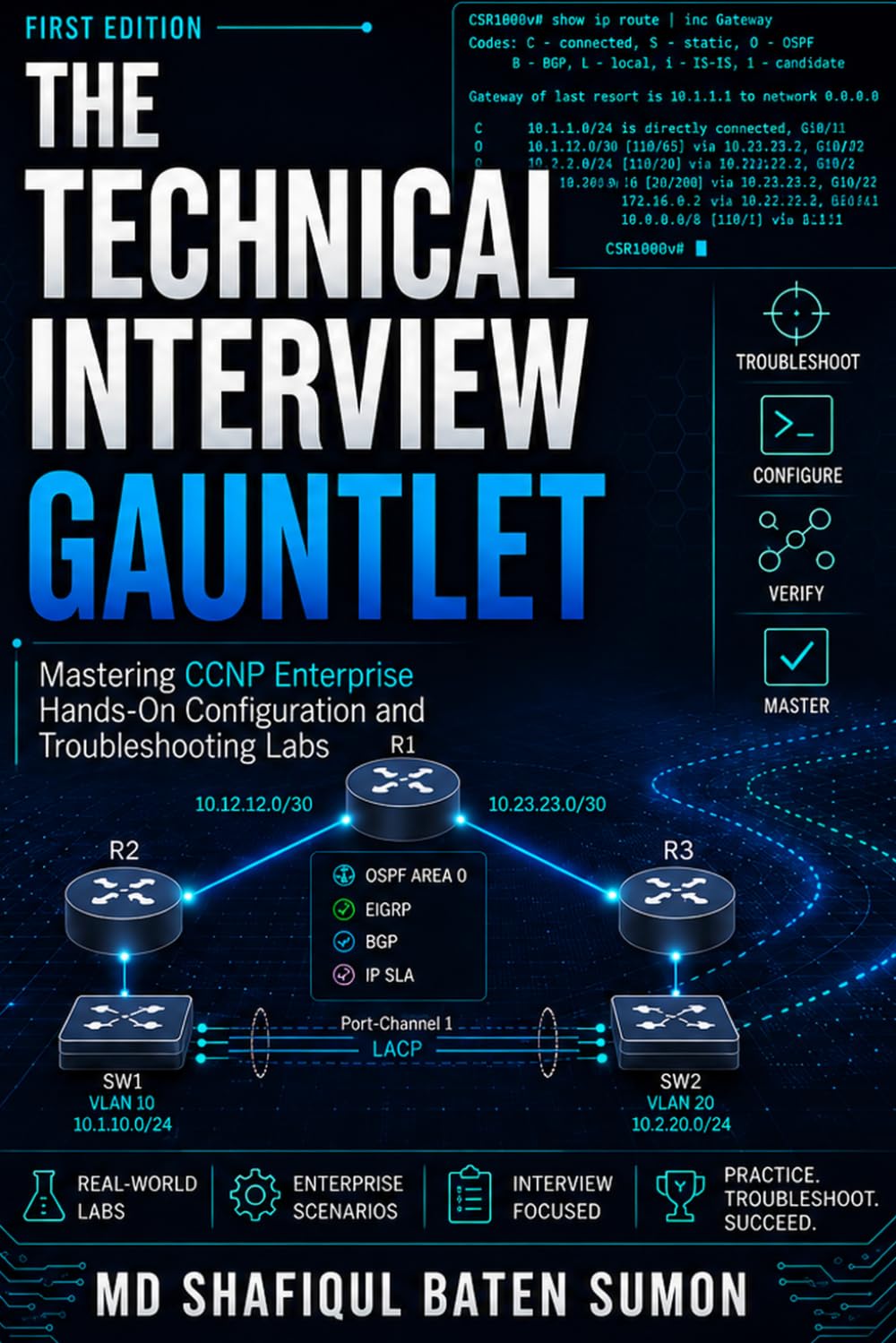 The Technical Interview Gauntlet: Mastering CCNP Enterprise Hands-On Configuration and Troubleshooting Labs (Cisco Certification Made Simple)