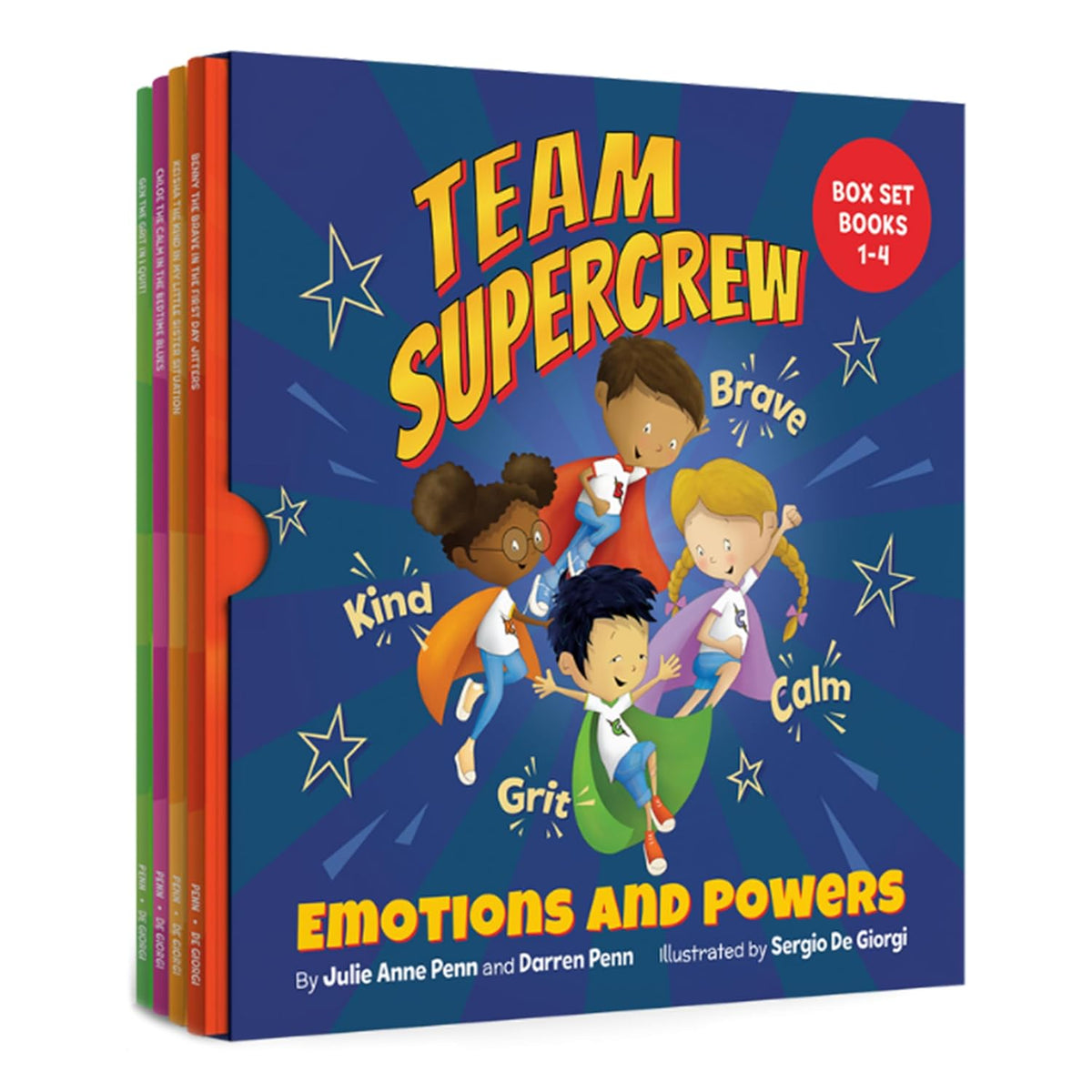 Team Supercrew - Emotions and Powers - 4 Book Box Set (books 1-4): Social Emotional Learning for Kids Ages 2 - 8 | CBT-Inspired Stories to Build Confidence and Manage Emotions
