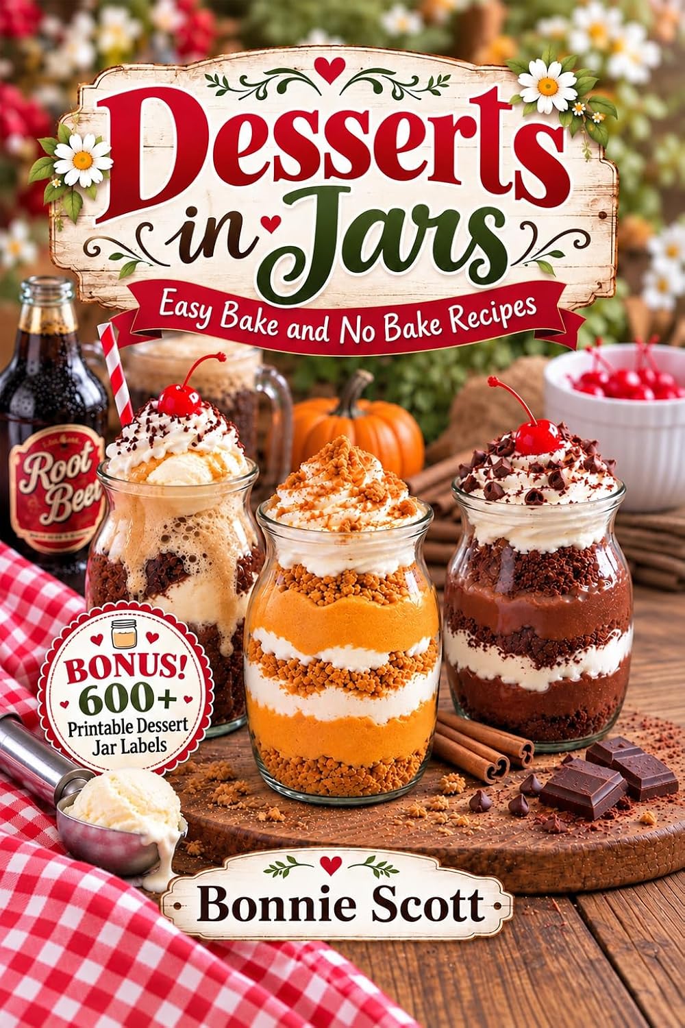 Desserts in Jars: Dessert Cookbook, Bake and No Bake Dessert Recipes (100 Easy Recipes in Jars)