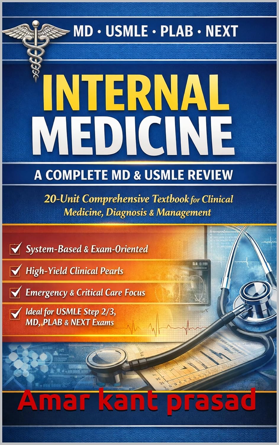 Internal Medicine – A Complete MD & USMLE Review: 20-Unit Comprehensive Textbook for Clinical Medicine, Diagnosis & Management