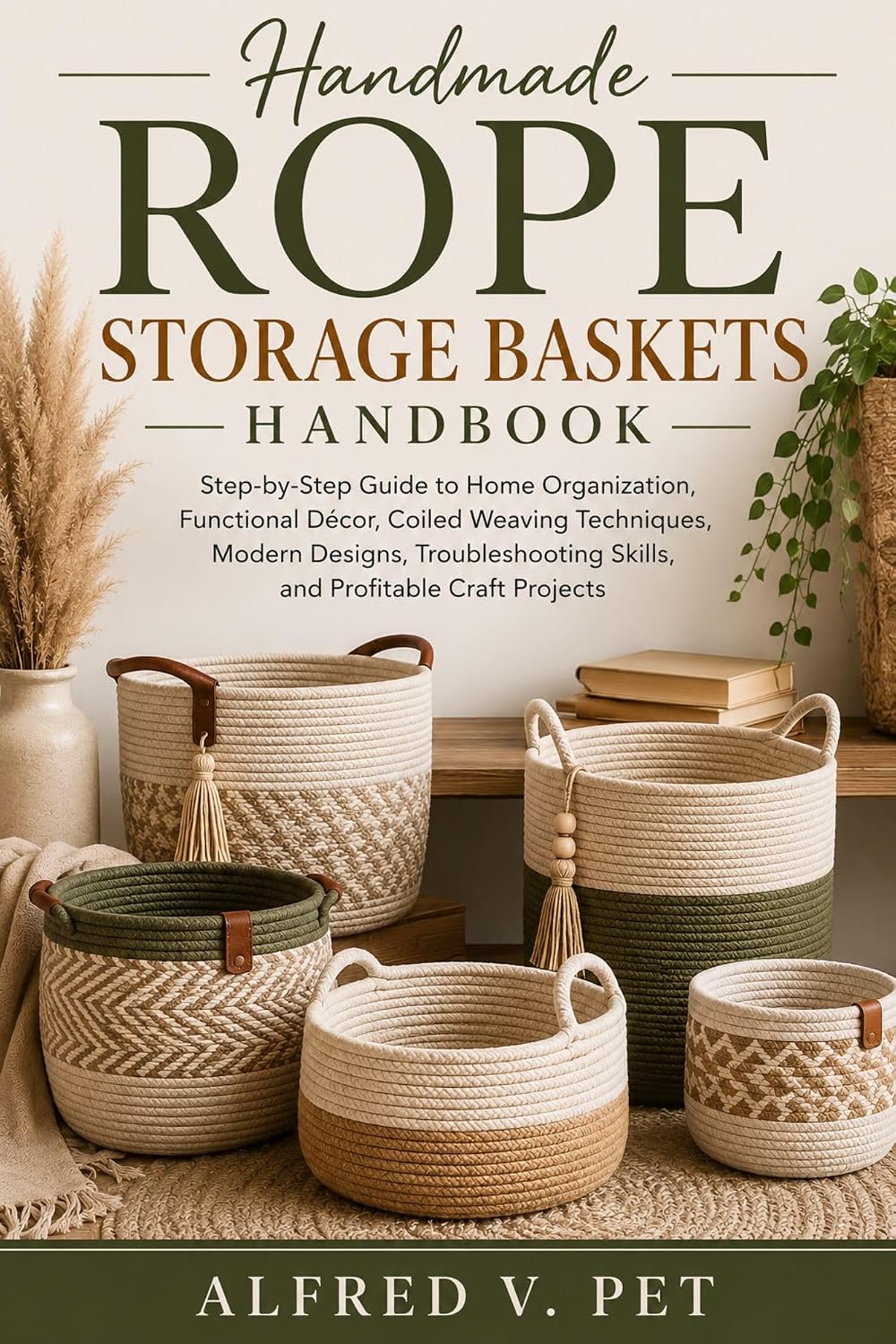 HANDMADE ROPE STORAGE BASKETS: Step-by-Step Guide to Home Organization, Functional Décor, Coiled Weaving Techniques, Modern Designs, Troubleshooting Skills, and Profitable Craft Projects