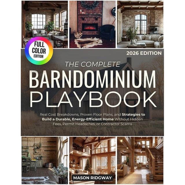 The Complete Barndominium Playbook: Real Cost Breakdowns, Proven Floor Plans, and Strategies to Build a Durable, Energy-Efficient Home Without Hidden Fees, Permit Headaches, or Contractor Scams