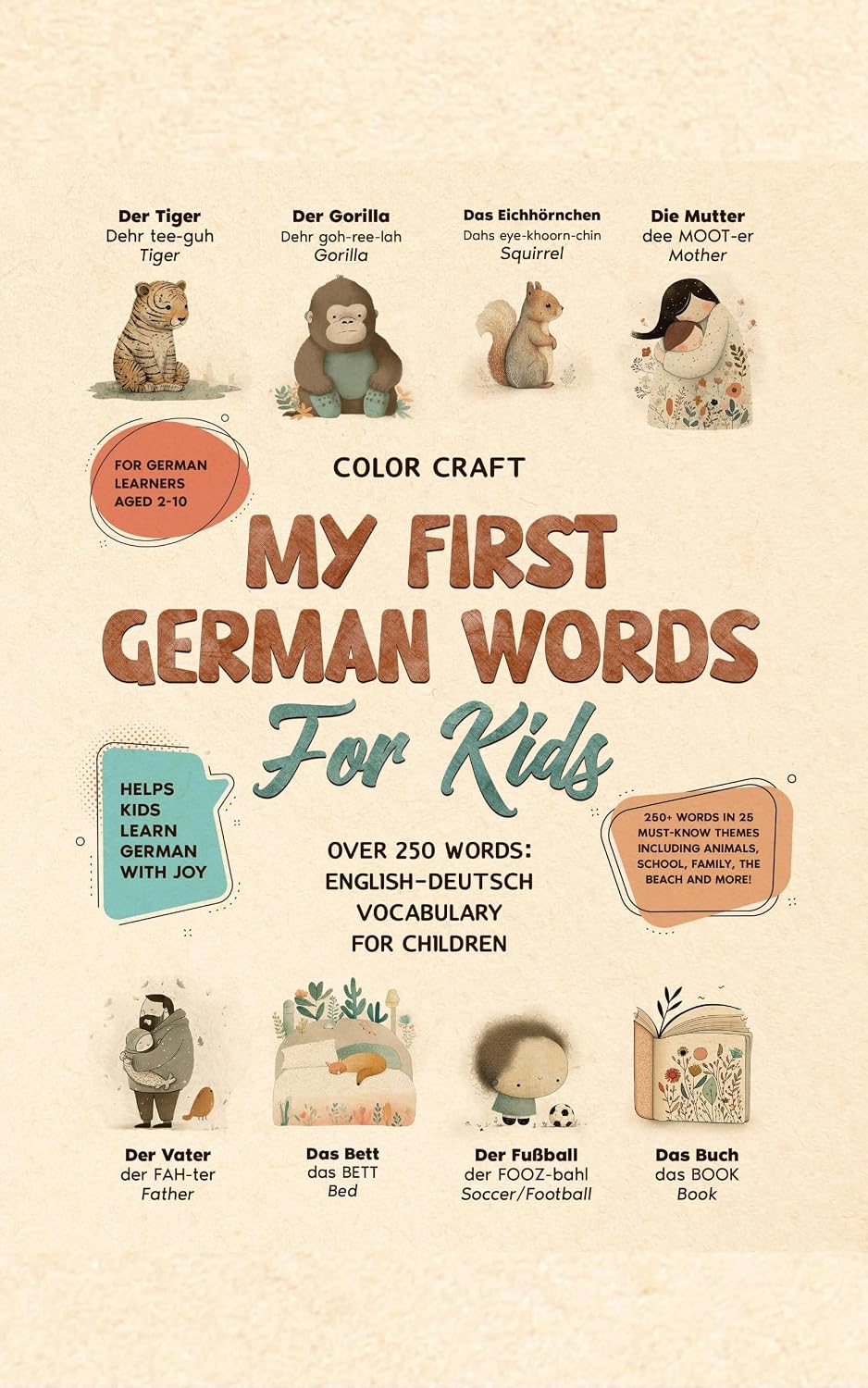 German Words Book For Kids, With 250+ illustrations: English-Deutsch for Young Learners Aged 2-10 (Kids' Language Learning Books)