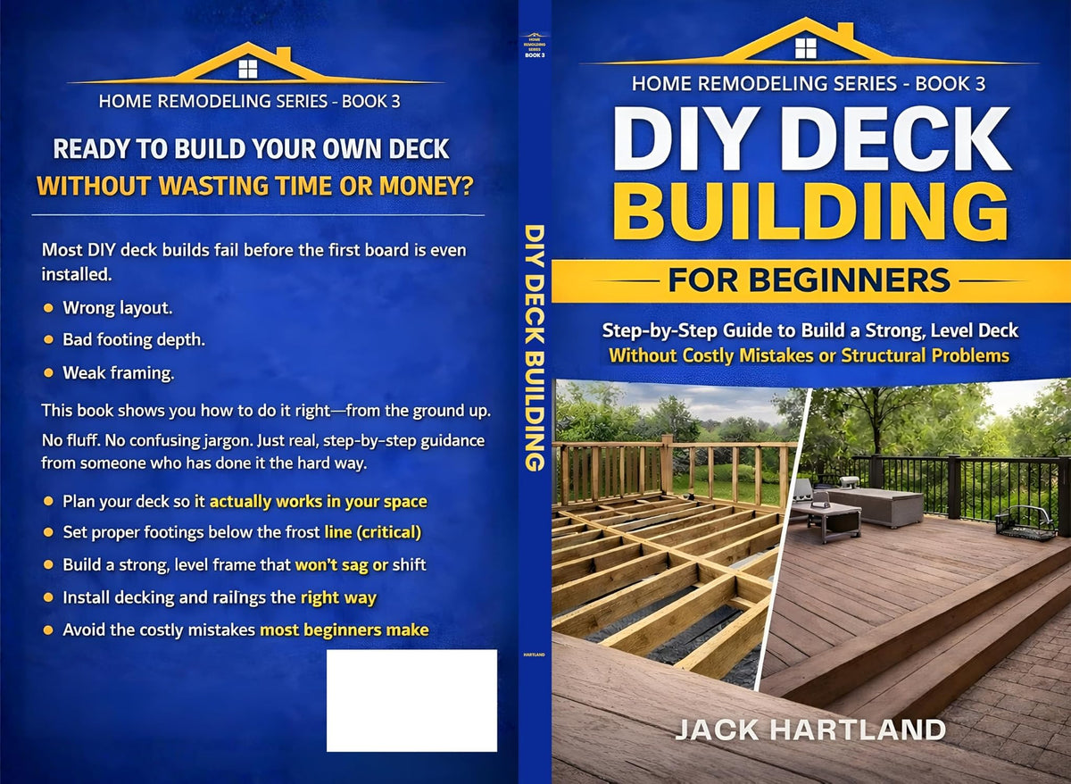 DIY DECK BUILDING FOR BEGINNERS: Step-by-Step Guide to Build a Strong, Level Deck without Costly Mistakes or Structural Problems (DIY Projects Book Series)
