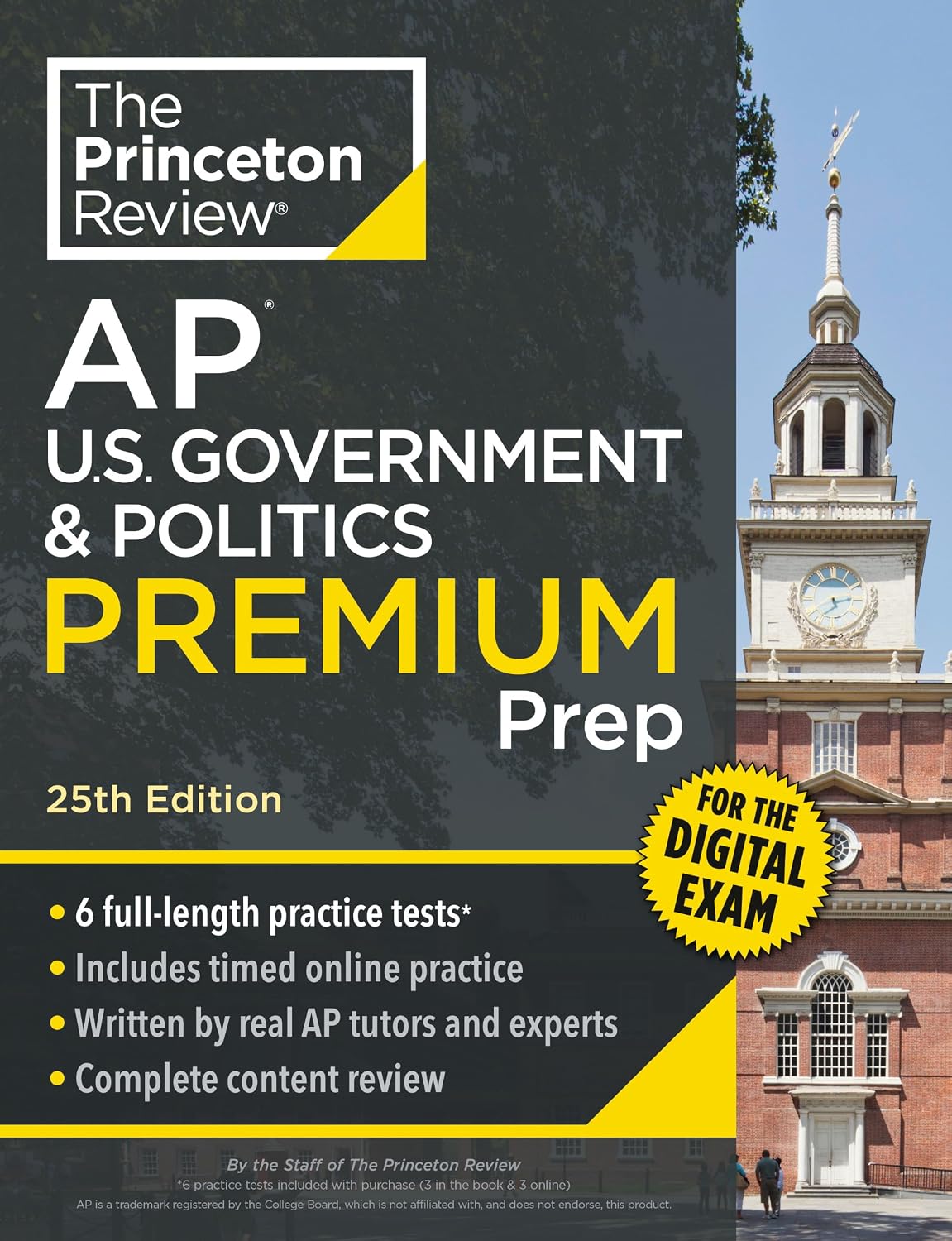Princeton Review AP U.S. Government & Politics Premium Prep, 25th Edition: 6 Practice Tests + Digital Practice Online + Content Review (College Test Preparation)