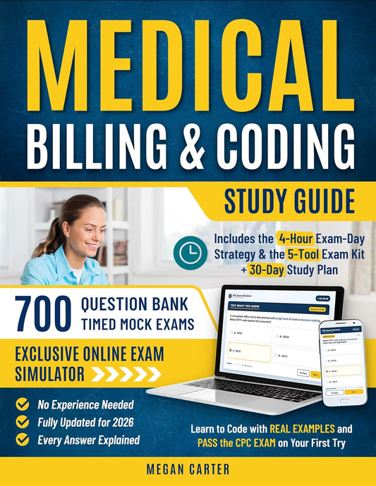 Medical Billing & Coding Study Guide: Learn to Code with Real Examples and Pass the CPC Exam on Your First Try