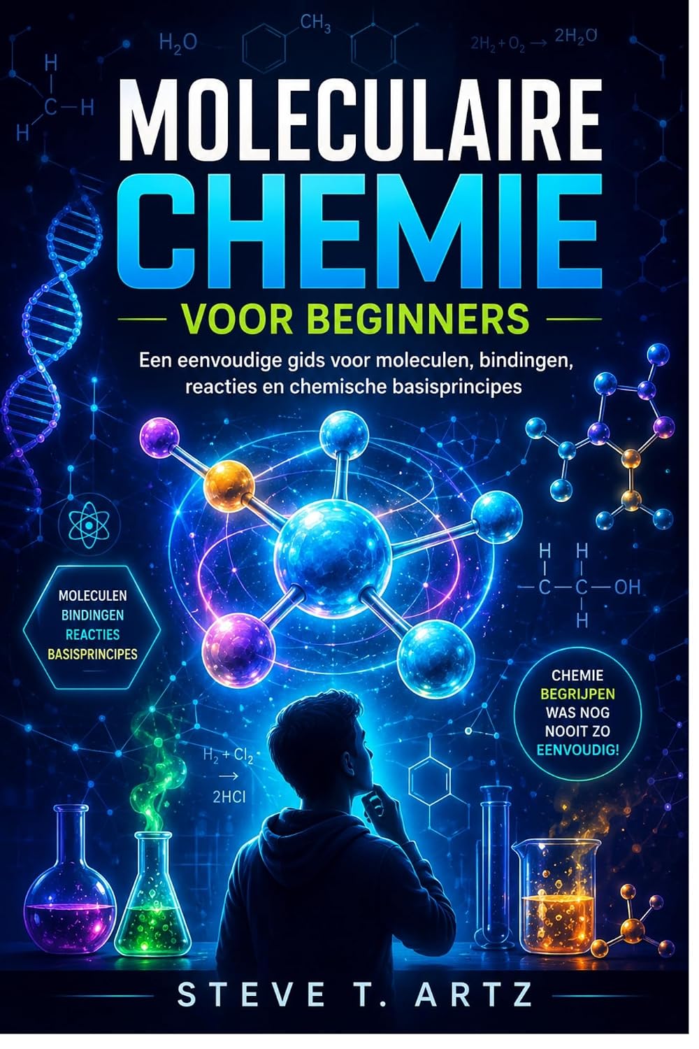 MOLECULAIRE CHEMIE VOOR BEGINNERS: Een eenvoudige gids voor moleculen, bindingen, reacties en chemische basisprincipes (Dutch Edition)
