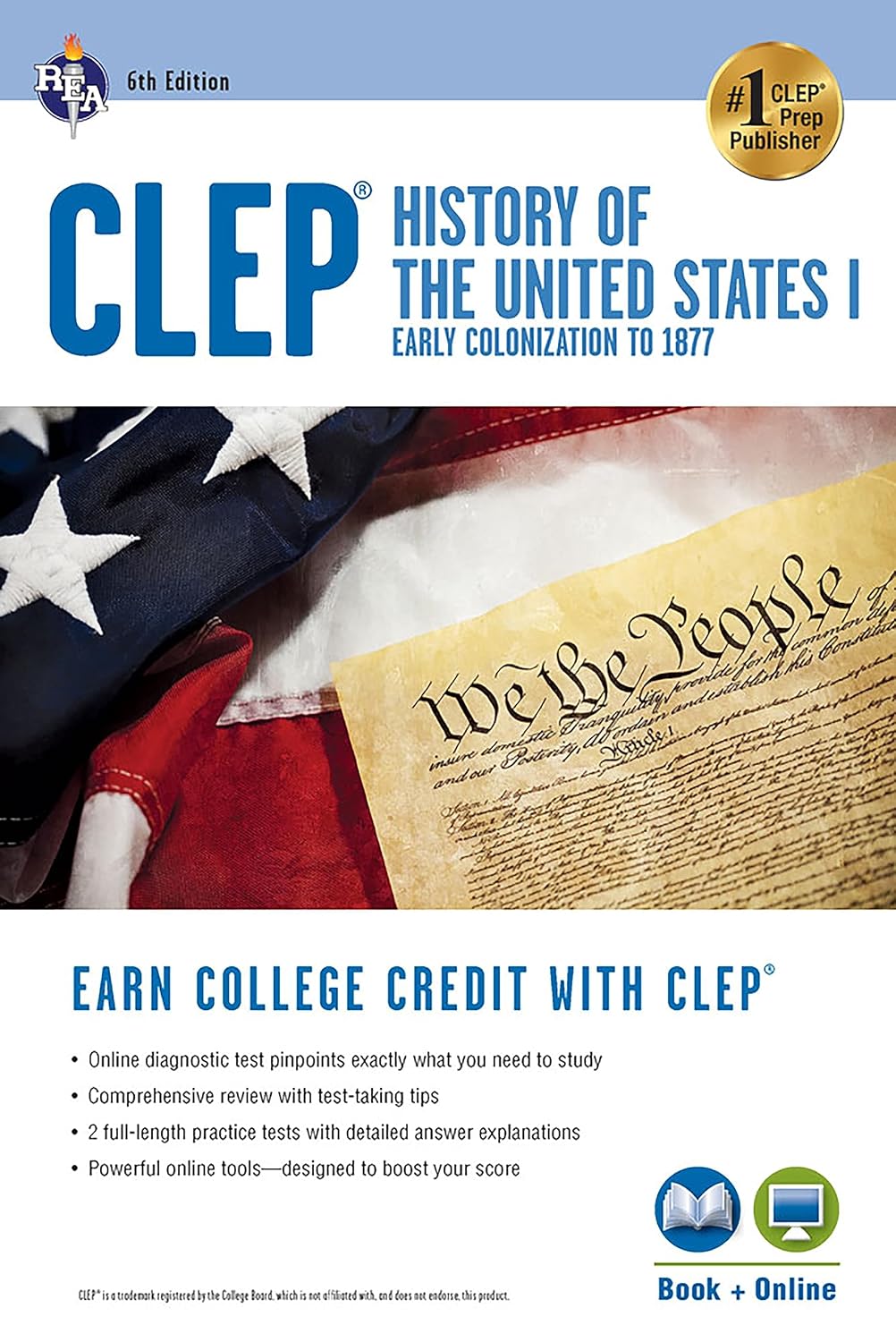 CLEP® History of the U.S. I Book + Online (CLEP Test Preparation)