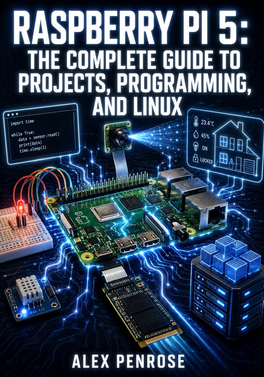 RASPBERRY PI 5: THE COMPLETE GUIDE TO PROJECTS, PROGRAMMING, AND LINUX: GPIO, Python, Camera, NVMe Storage, PCIe Expansion, Docker, and Home Automation for Makers of All Levels