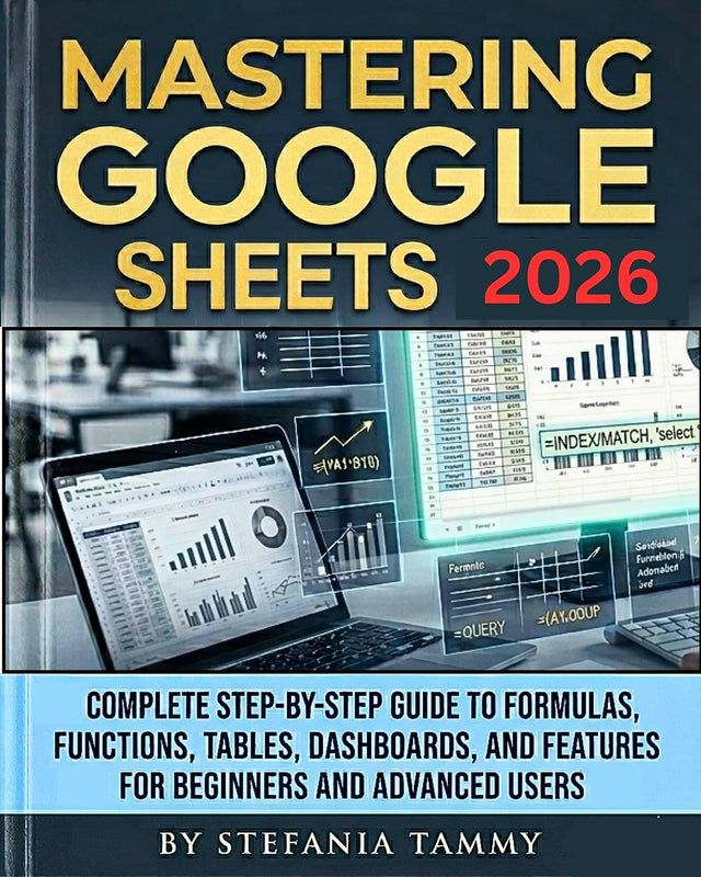 Mastering Google Sheets 2026: Complete Step-by-Step Guide to Formulas, Functions, Tables, Dashboards, Automation, and Features for Beginners and Advanced Users