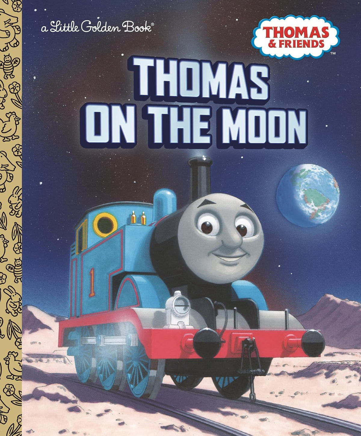 Thomas on the Moon (Thomas & Friends) (Little Golden Book)