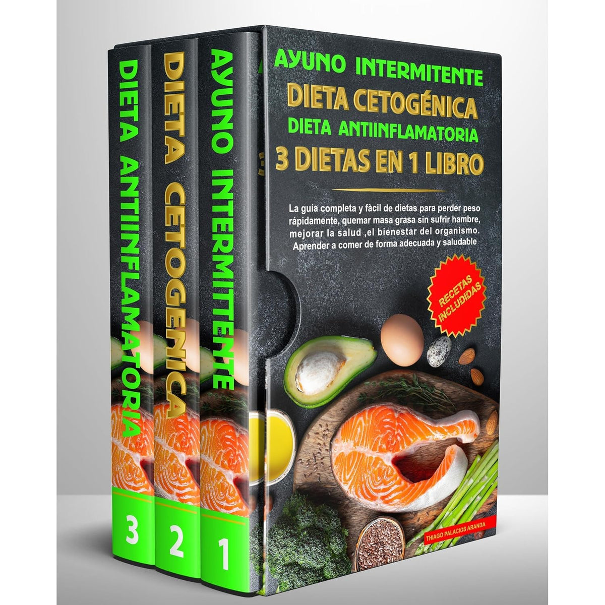 Ayuno intermitente-Dieta Cetogénica-Dieta Antiinflamatoria-3 dietas en 1 libro: La guía completa y fàcil de dietas para perder peso rápidamente, quemar masa grasa sin sufrir hambre y mejorar la salud