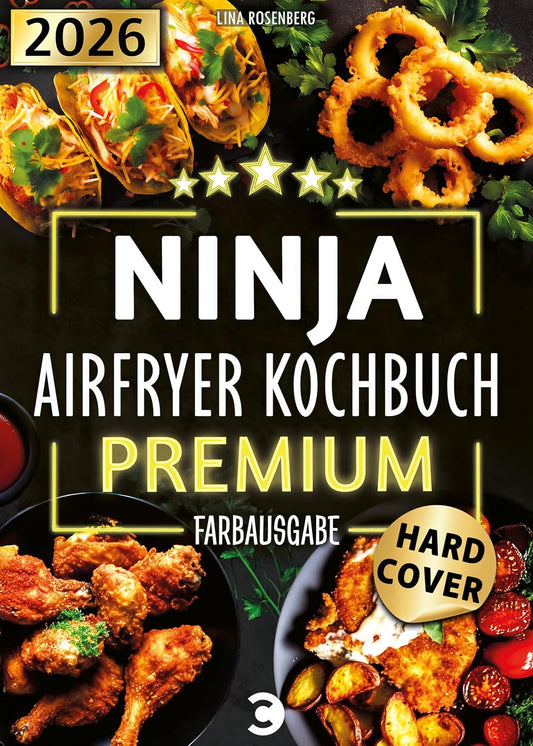 XXL Ninja Airfryer Kochbuch Premium [FARBAUSGABE]: Vielfältige Rezeptideen für jeden Anlass - wenig Fett, viel Geschmack | kompatibel mit allen Modellen: Dual Zone & Co. | Heißluftfritteuse Rezeptbuch